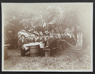 Photograph - Photograph, Sepia, Lunch, Boxing day at the Zoo 1905
