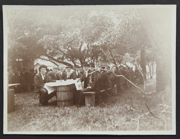 Photograph - Photograph, Sepia, Mr and Mrs Gurney Goldsmith, Lunch, Boxing day at the Zoo 1905, 26 December 1905