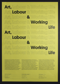 Poster, Art, Labour and Working Life- Exhibition in May 2018, 2018