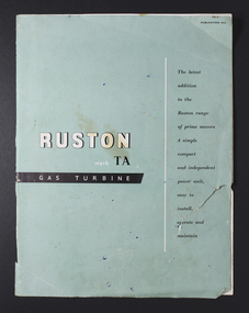 Manual - Manual, Ship engineering, Ruston TA Gas Turbine, mid 20th