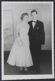 Photograph, Mr David Conolly and Ms Marjorie Stafford Debutante Ball at St Kilda Town Hall, 1957