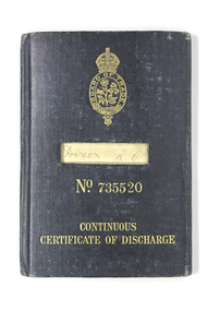 Continuous Certificate of Discharge: Arthur Oswald Dixon