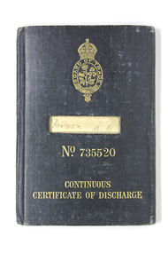 Continuous Certificate of Discharge: Arthur Oswald Dixon