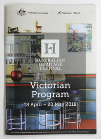 National Trust Victoria events program with photo of the bar of the Mooramong property in cover