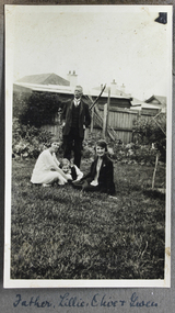Photograph - Photograph, Black and white, Father, Lillie, Olive & Gwen, c. 1925