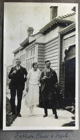 Photograph (Sub-Item) - Photograph, Black and white, Lillie Duncan, Father, Olive & Neil