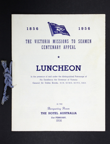 programme - Programme and menu, The Victoria Missions to Seamen Centenary Appeal 1856-1956 Luncheon, 1956