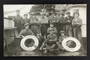 Photograph - Photograph, Black and white, SS Grace Harwar - Mariehamn July 1921
