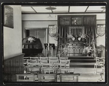 Photograph - Photograph (2 copies), Easter Sunday in Siddeley Street chapel, c.1913