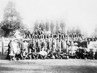 Photograph, Group photograph of seamen and Ladies Harbour Light Guild