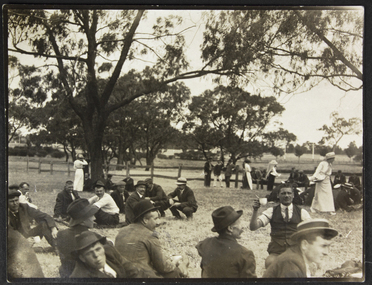 Photograph - Photograph, Sepia, Picnic at Cattarno, 26 December 1913