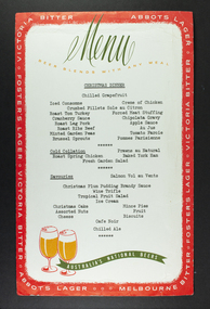 Document - Menu, Christmas Dinner