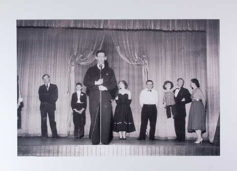 Lay Reader David Conolly thanking a concert party at the conclusion of their performance.