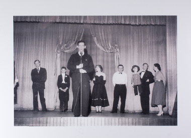 Lay Reader David Conolly thanking a concert party at the conclusion of their performance.