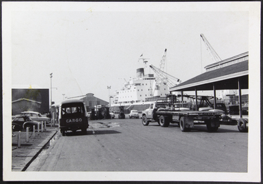 photograph - Photograph, Black and white, Docks (possibly in Melbourne)