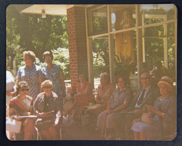photograph - Photograph, Colour, Former ladies for the Ladies Harbour Light Guild with Padre Oliver in the late 70s