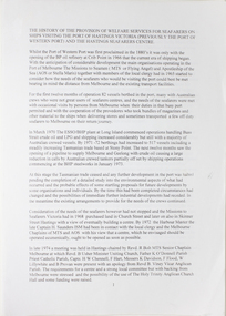 document, The History of the Provision of Welfare Services for Seafarers