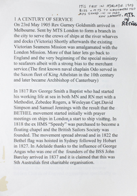 document, A Century of Service