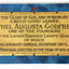 Rectangular opus sectile tablet dedicated to Ethel Augusta Godfrey