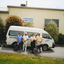 Pat Dann and seafarers in front of the Devilbend Golf Club in the Mornington Peninsula.