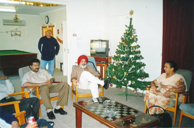 Photograph, Seafarers during Christmas time in the Hastings Seafarer Centre, Late 20th Century or early 21st
