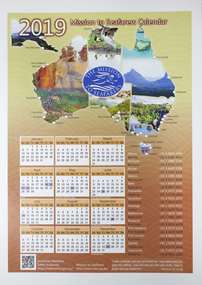 Print (item) - Calendar, Mission to Seafarers Australia 2019, 2019