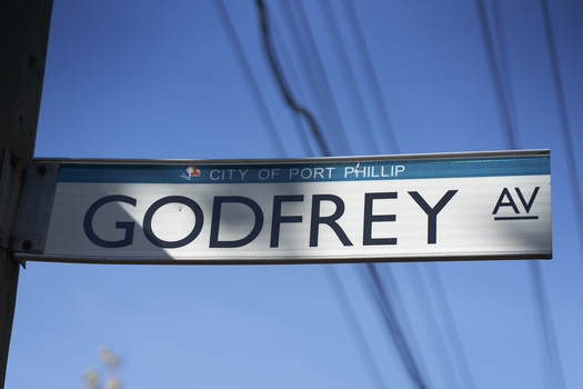 Godfrey Avenue sign, St Kilda East