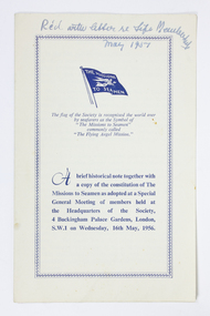 Booklet - Leaflet, 1956