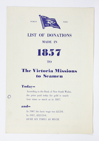 List of donors 1857 front page