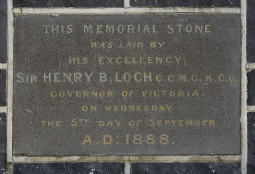Foundation Stone Port Melbourne Mission to Seamen 1888