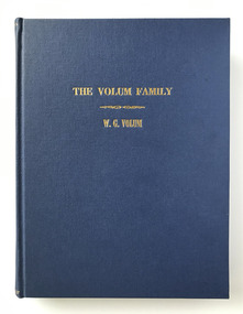 Book - Family history, William Gordon Volum, The Volum Family, 1992