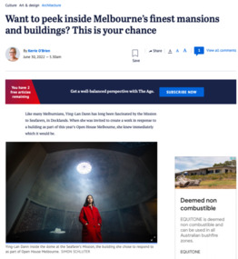 Article, Kerrie O'Brien, Want to peek inside Melbourne’s finest mansions and buildings? This is your chance, 30 June 2022