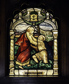 Artwork, other - Stained glass window, Brooks Robinson & Co et al, Thou of little Faith, 1917