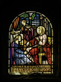 Artwork, other - Stained glass window, Brooks Robinson & Co, In memory of Karen Brady, 1947