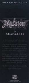 Flyer, Mission to Seafarers Victoria, Food and Wine Festival 2010, 2010