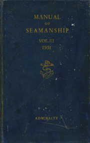 Book, Her Majesty's Stationery Office, Manual of Seamanship Vol.3 1951, 1951