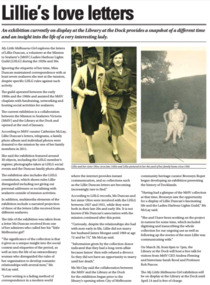 Article, Docklands News, Lillie’s love letters, March 2015