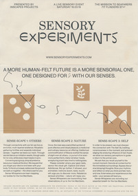Flyer, Sensory Experiments, 2019