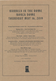 Flyer, Barrels in the Dome, 2019