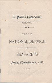 Programme, The Victoria Missions to Seamen, Great National Service for Seafarers, 1907