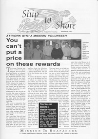 Magazine (item) - Newsletter, Mission to Seafarers Victoria, Ship to Shore , Issue Autumn 2002, November 2001