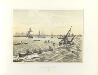 Print, Francois Cogne, Sandridge from Hobson's Bay 1863, 1863