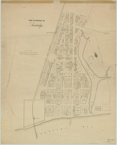 Map, Public Lands Office, Township of Sandridge [cartographic material] / lithographed at the Public Lands Office, March 30th 1859, 30 March 1859
