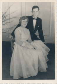 Photograph, Mr David Conolly and Ms Marjorie Stafford at a dance event at St Kilda Town Hall, 1956-1958