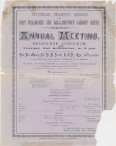 Flyer, Annual Meeting,  1886