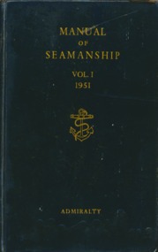 Book, Her Majesty's Stationery Office, Manual of Seamanship Vol.1 1951, 1954