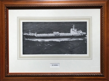 Photograph - Black and white photograph, framed, MV Kanimbla, unknown