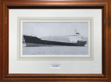 Photograph - Black and white photograph, framed, MV Kooringa, unknown