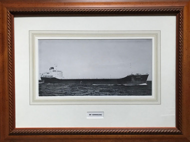 Photograph - Black and white photograph, framed, MV Gerringong, unknown