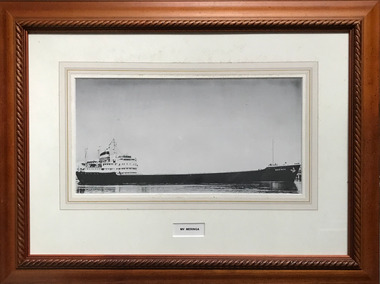 Photograph - Black and white photograph, framed, MV Meringa, unknown